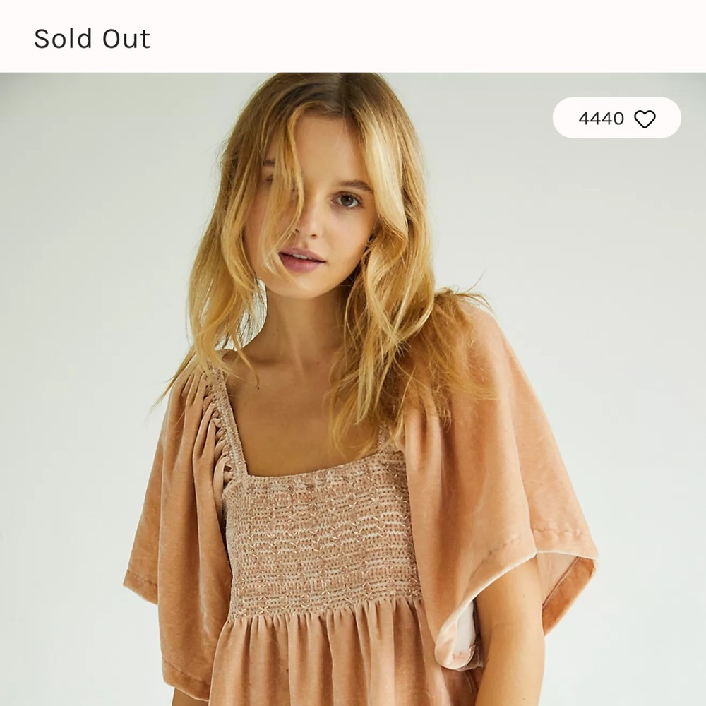 Free People Peach Smocked Dress